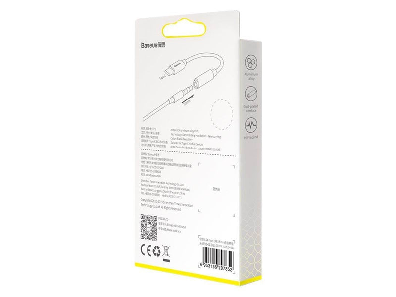 Baseus L54 Audio Adapter USB-C + mini jack 3.5mm (Black+Gray)