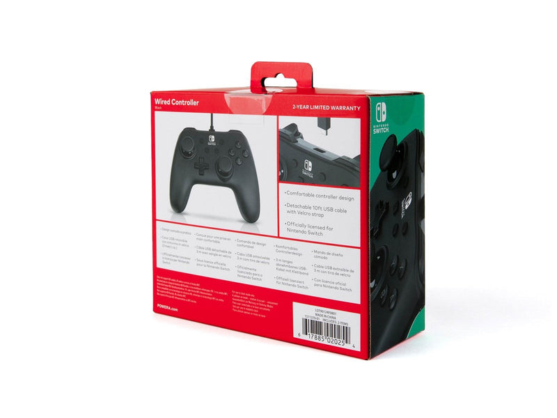 PowerA Wired Controller for Nintendo Switch - Black - Wired Controller - Nintendo Switch