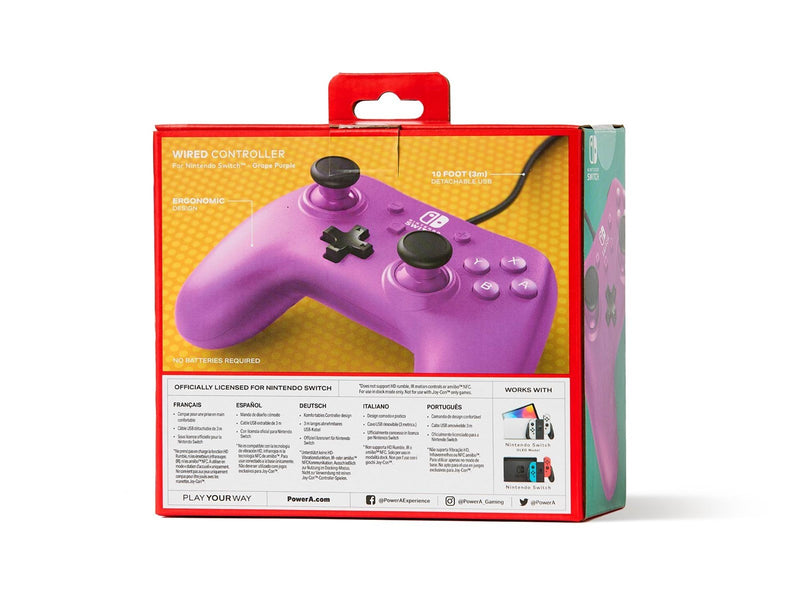 PowerA Wired Controller for Nintendo Switch - Grape Purple - Wired Controller - Nintendo Switch
