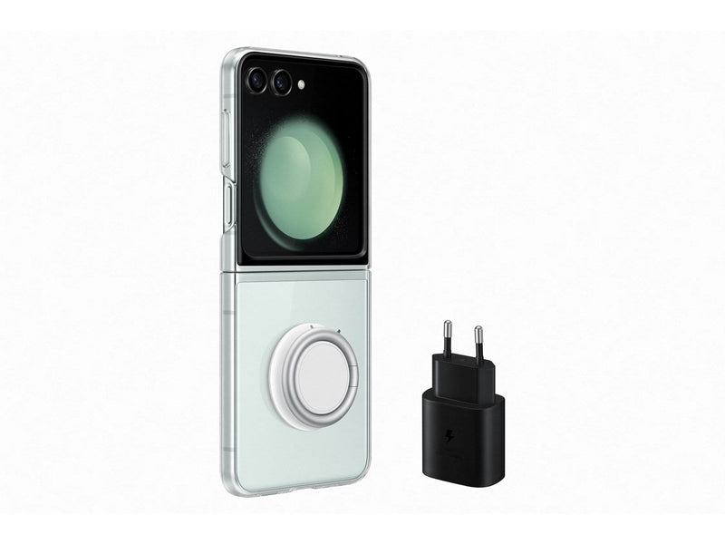 Samsung Galaxy Z Flip5 Starter Pack (Clear Gadget Case + TA800 Charger)