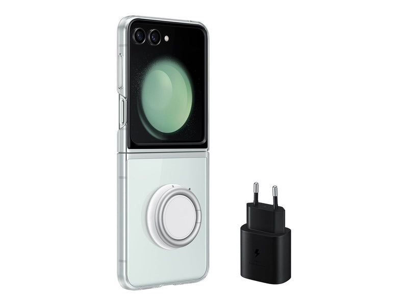 Samsung Galaxy Z Flip5 Starter Pack (Clear Gadget Case + TA800 Charger)