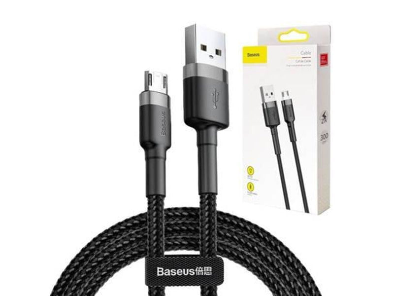 Baseus Cafule Cable USB For Micro 2A 3m Gray+Black