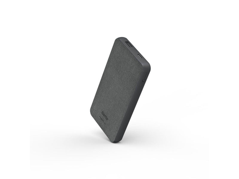 Hama Fabric 10 Powerbank (Akku) - Grau - 10000 mAh