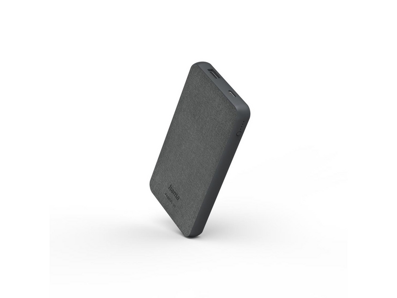 Hama Fabric 10 Powerbank (Akku) - Grau - 10000 mAh