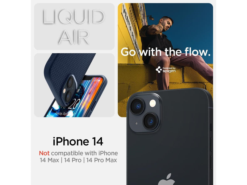 Spigen Liquid Air - navy blue - iPhone 14