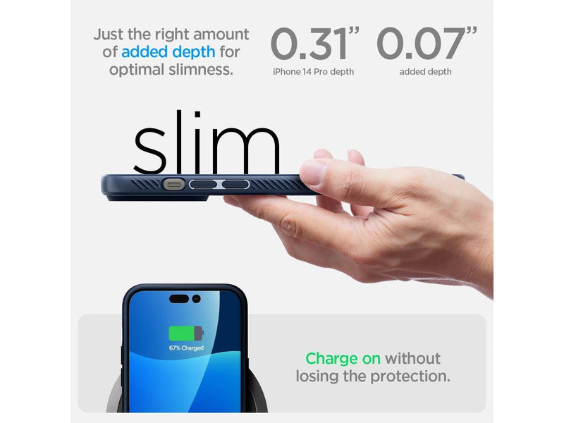 Spigen Liquid Air - navy blue - iPhone 14 Pro