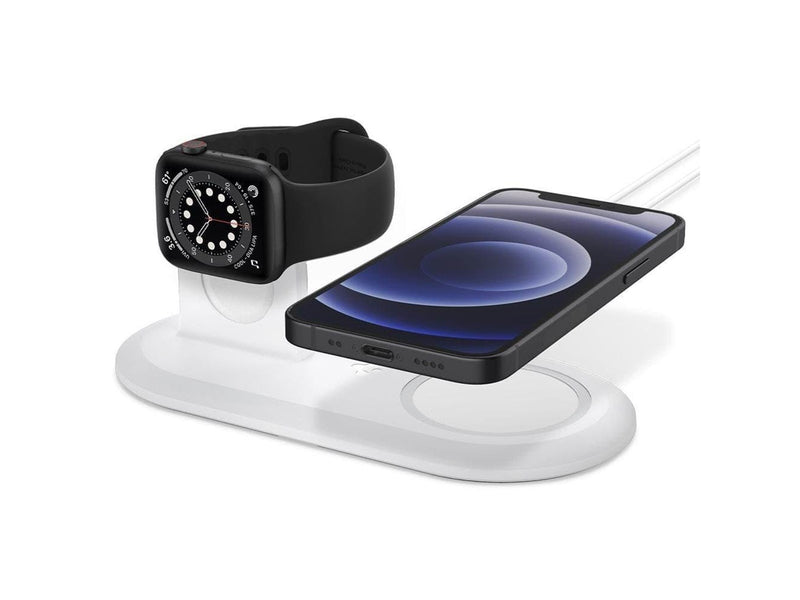 Spigen MagSafe Charger & Apple Watch stand 2in1 MagSafe Duo - white