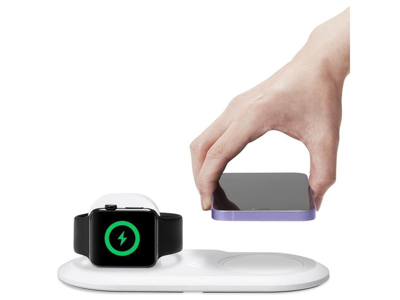Spigen MagSafe Charger & Apple Watch stand 2in1 MagSafe Duo - white