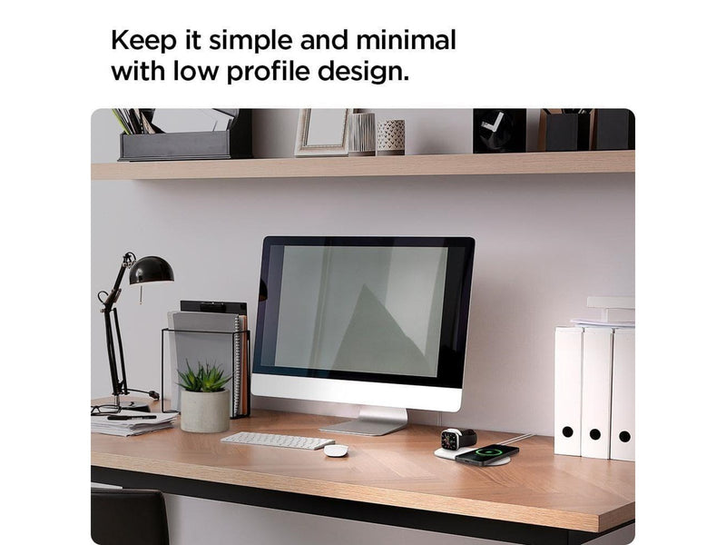 Spigen MagSafe Charger & Apple Watch stand 2in1 MagSafe Duo - white