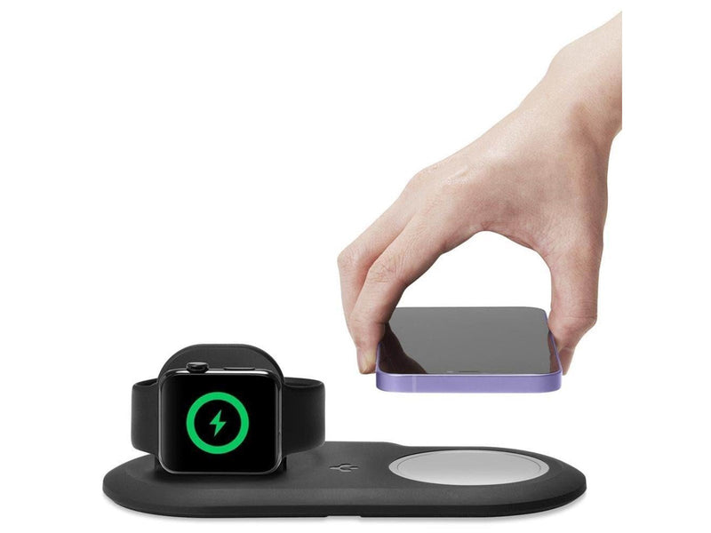 Spigen Magsafe Charger & Apple watch stand 2 in 1 Mag Fit Duo - black