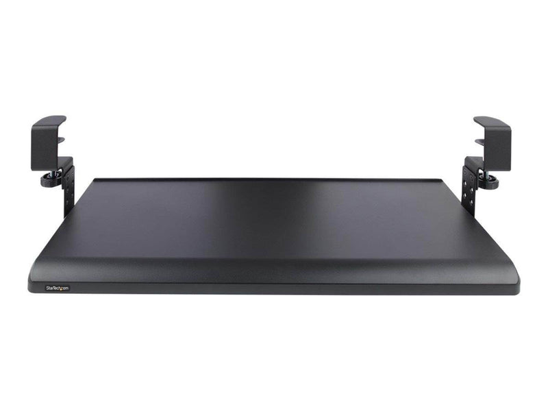 StarTech.com Under-Desk Keyboard Tray Clamp-on Keyboard Holder Supports up to 12kg (26.5lb) Sliding Keyboard and Mouse Drawer wi