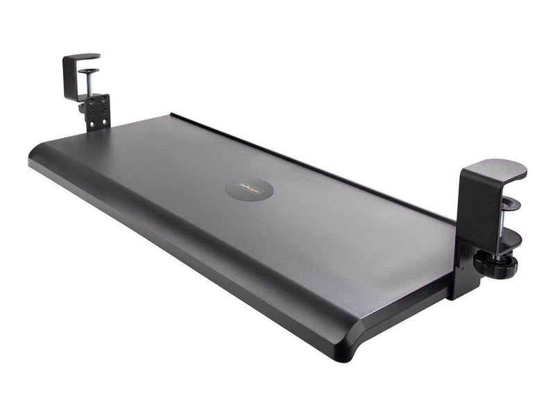 StarTech.com Under-Desk Keyboard Tray Clamp-on Keyboard Holder Supports up to 12kg (26.5lb) Sliding Keyboard and Mouse Drawer wi