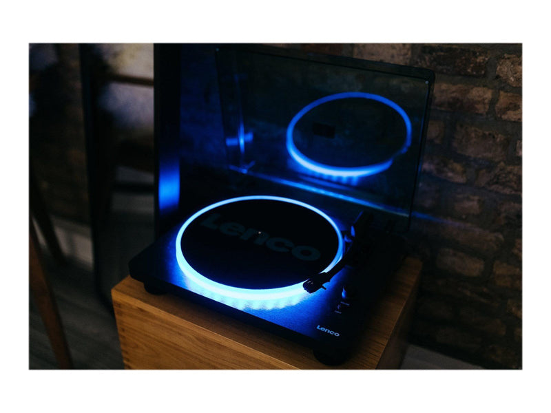 Lenco LS-50LED - Record Player with PC encoding speakers and lights - Plattenspieler Schwarz