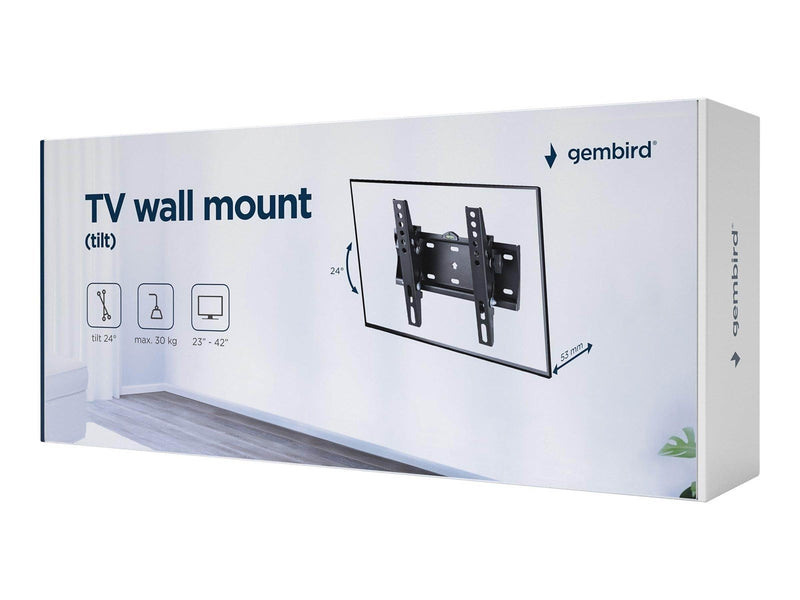 Gembird WM-42T-02 mounting kit - for TV - tilt - fine texture black