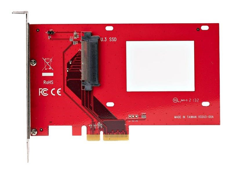 StarTech.com U.3 to PCIe Adapter Card PCIe 4.0 x4 Adapter For 2.5" U.3 NVMe SSDs SFF-TA-1001 PCI Express Add-in Card for Desktop