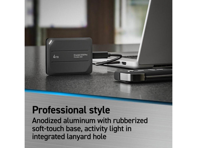 Crucial X10 Pro - 4TB - Extern SSD - USB 3.2 Gen 2
