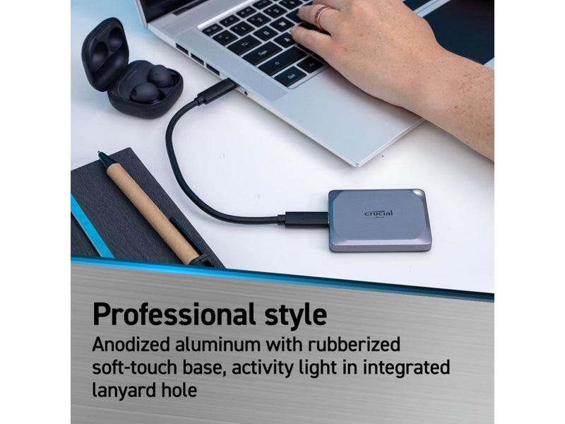 Crucial X9 Pro Portable SSD - 1TB - Grau - Extern SSD - USB 3.2 Gen 2