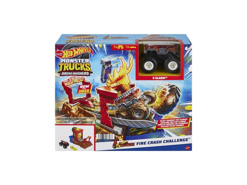 Hot Wheels Monster Trucks Arena Smashers™ 5-Alarm Fire Crash Challenge™ Playset