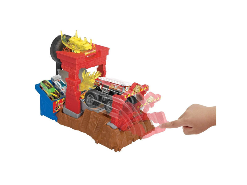 Hot Wheels Monster Trucks Arena Smashers™ 5-Alarm Fire Crash Challenge™ Playset
