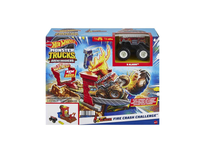 Hot Wheels Monster Trucks Arena Smashers™ 5-Alarm Fire Crash Challenge™ Playset
