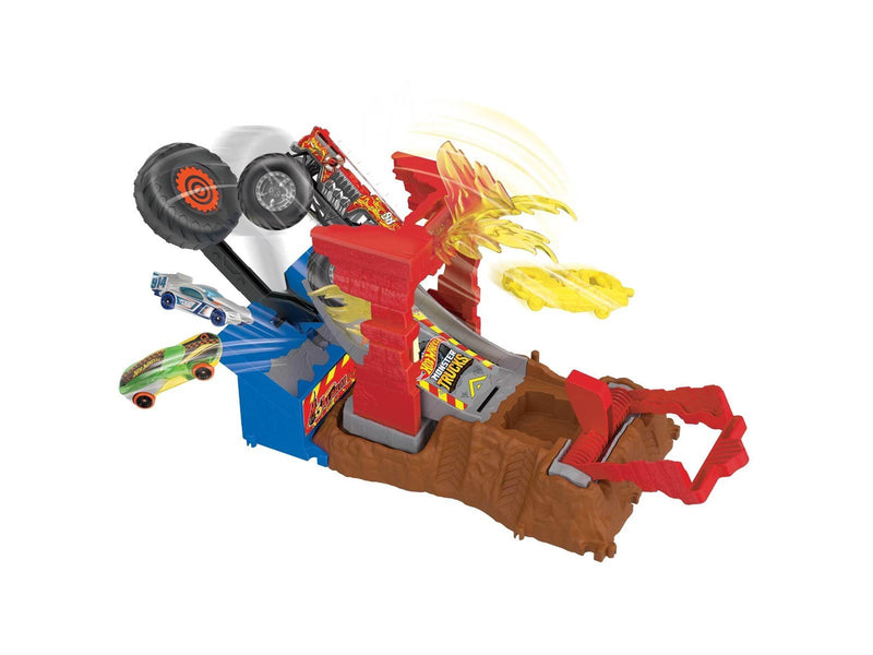 Hot Wheels Monster Trucks Arena Smashers™ 5-Alarm Fire Crash Challenge™ Playset