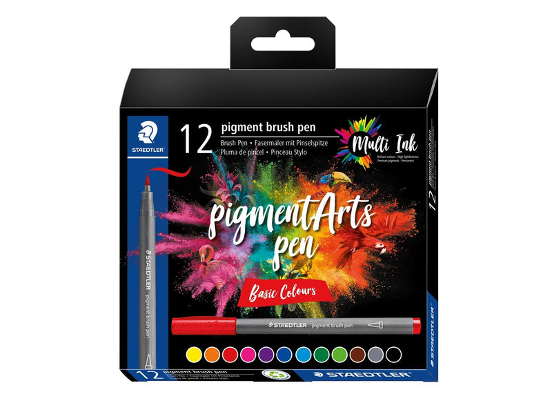 Staedtler Pigment brush 371 "Basic Set" 12 pcs. Cardboard box