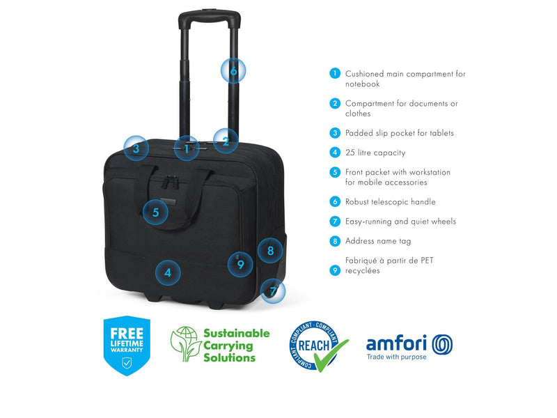 Dicota Roller Eco Top Traveller Base Laptop-Tasche für Laptop 16" | Schwarz