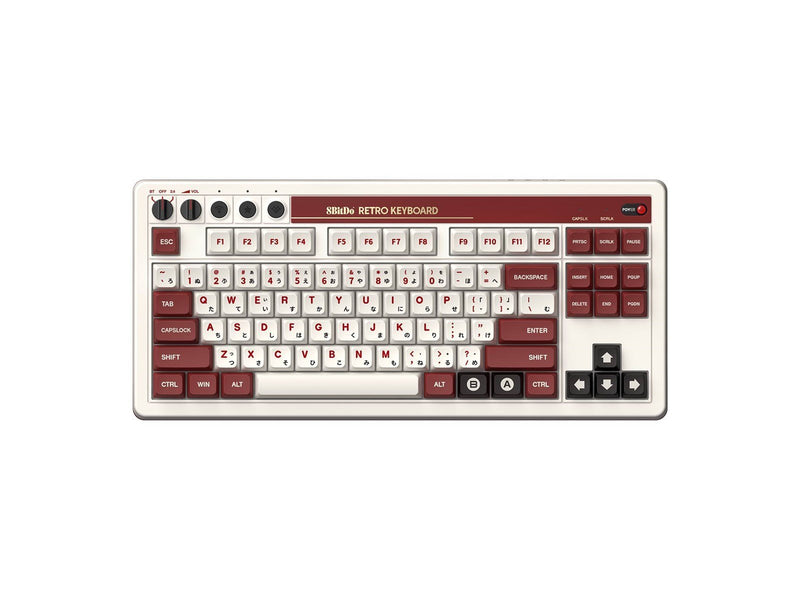 8BitDo Retro Mechanical Keyboard - Fami Edition - Tastatur und Ziffernsatz - Englisch - UK - Braun