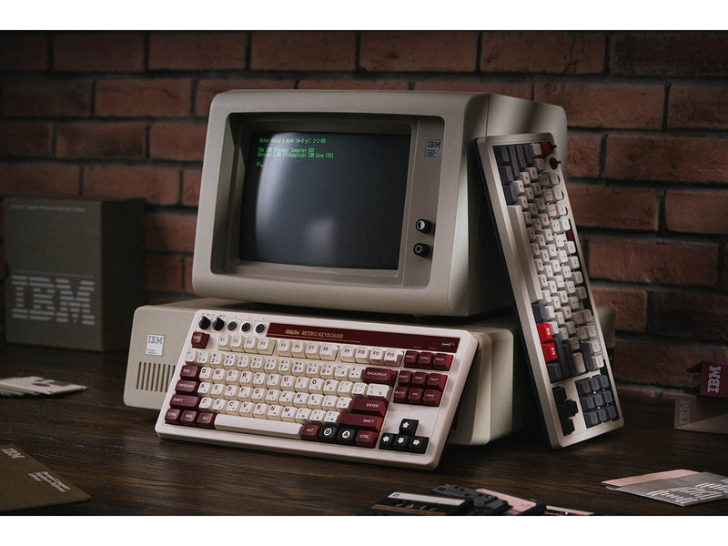 8BitDo Retro Mechanical Keyboard - Fami Edition - Tastatur und Ziffernsatz - Englisch - UK - Braun