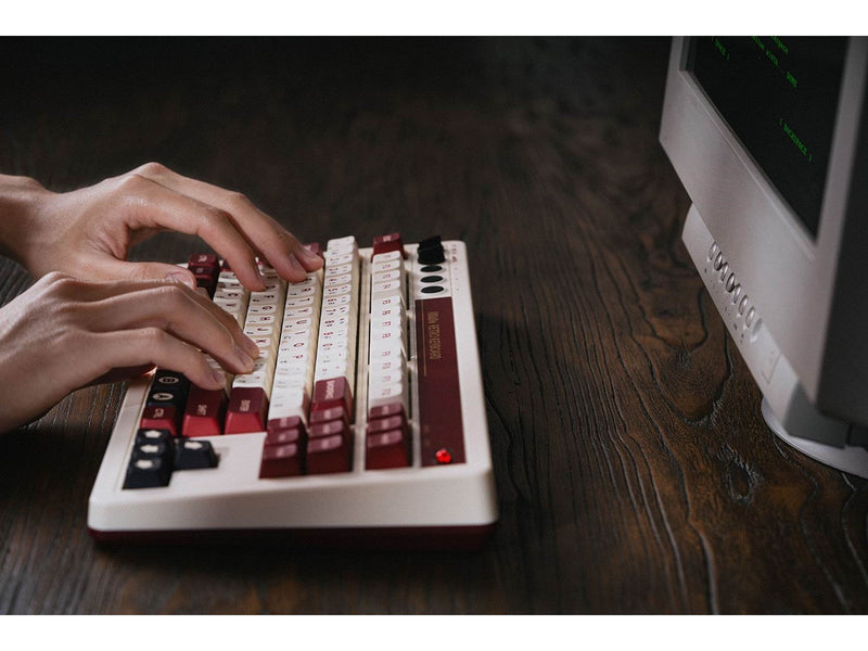 8BitDo Retro Mechanical Keyboard - Fami Edition - Tastatur und Ziffernsatz - Englisch - UK - Braun