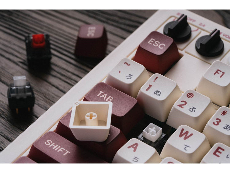 8BitDo Retro Mechanical Keyboard - Fami Edition - Tastatur und Ziffernsatz - Englisch - UK - Braun