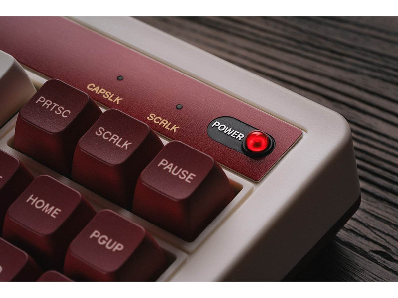 8BitDo Retro Mechanical Keyboard - Fami Edition - Tastatur und Ziffernsatz - Englisch - UK - Braun