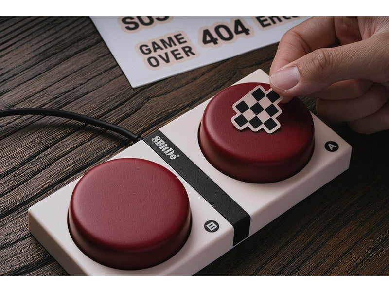 8BitDo Retro Mechanical Keyboard - Fami Edition - Tastatur und Ziffernsatz - Englisch - UK - Braun