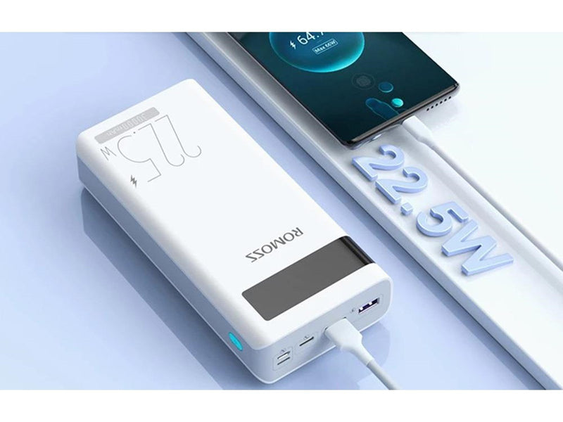 ROMOSS SENSE8PF Powerbank (Akku) - Weiß - 30000 mAh
