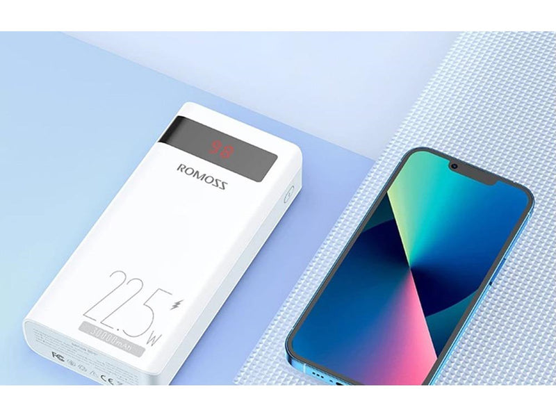 ROMOSS SENSE8PF Powerbank (Akku) - Weiß - 30000 mAh