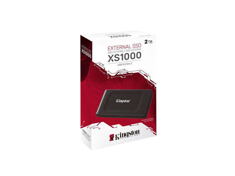Kingston XS1000 Portable SSD - 2TB - Extern SSD - Schwarz - USB 3.2 Gen 2