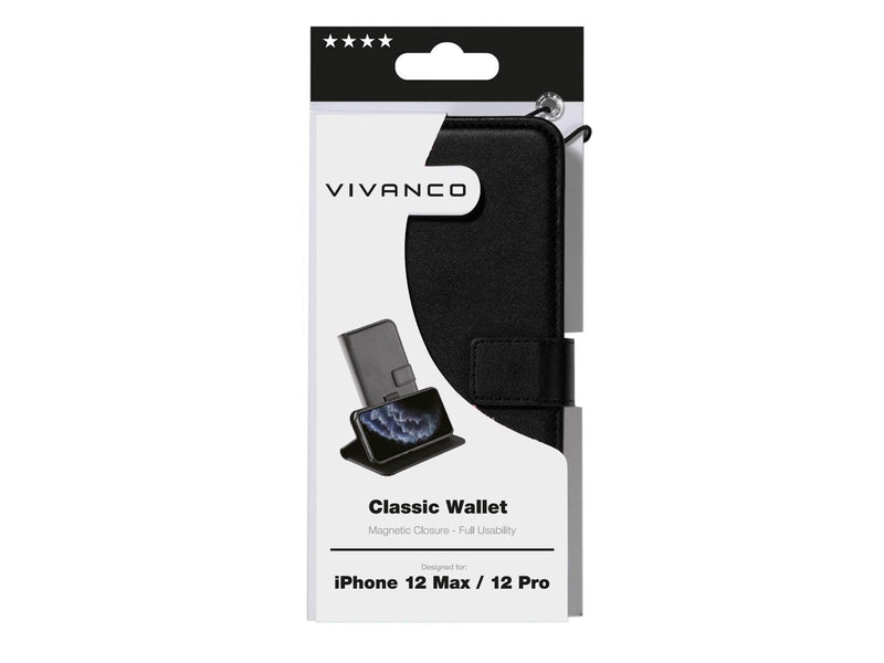 Vivanco Classic Wallet iPhone 12/12 Pro Black