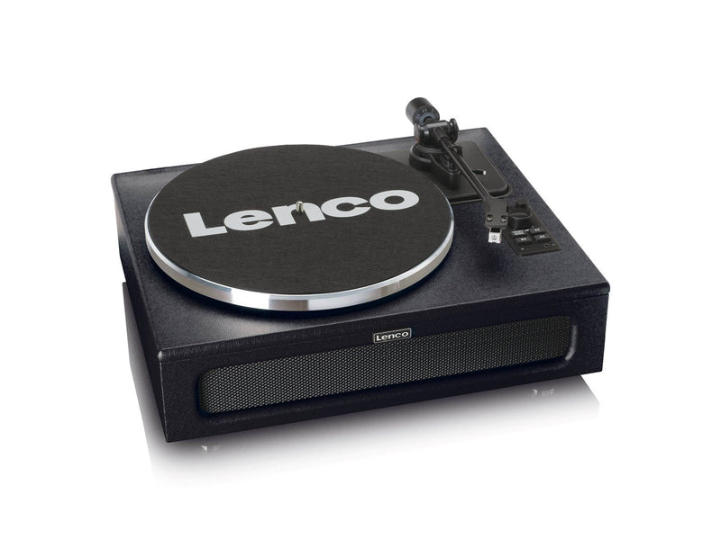 Lenco LS-430BK - Record Player with 4 built-in speakers - Black - Plattenspieler Schwarz