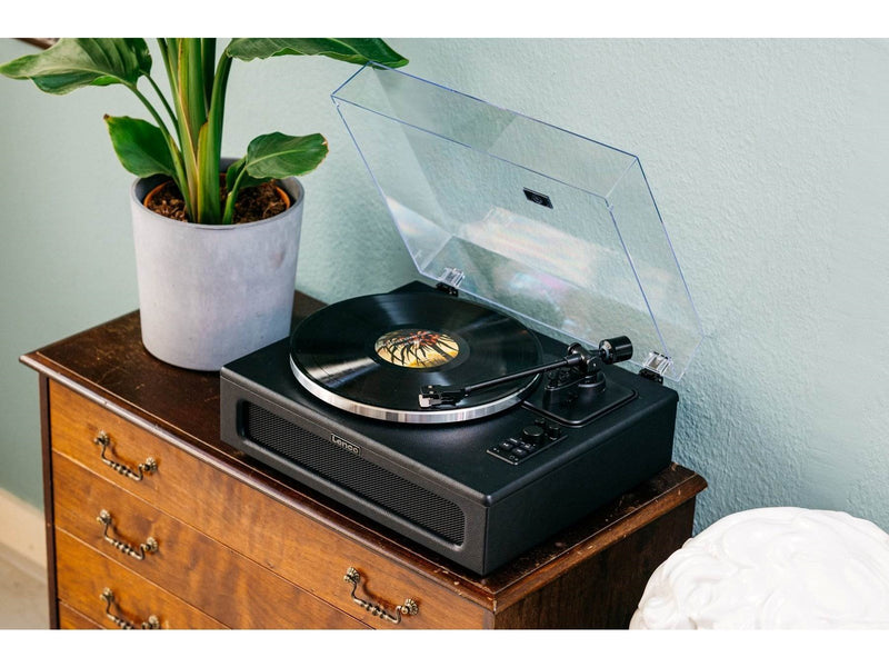 Lenco LS-430BK - Record Player with 4 built-in speakers - Black - Plattenspieler Schwarz