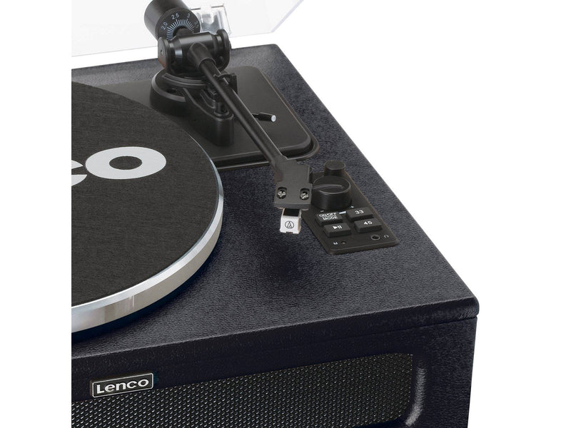 Lenco LS-430BK - Record Player with 4 built-in speakers - Black - Plattenspieler Schwarz