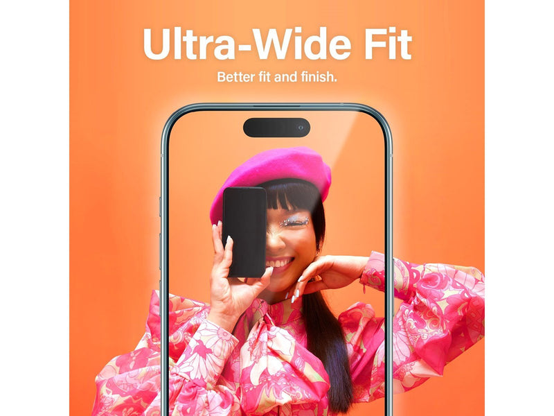 PanzerGlass Screen Protector iPhone 15 Pro | Ultra-Wide Fit w. EasyAligner