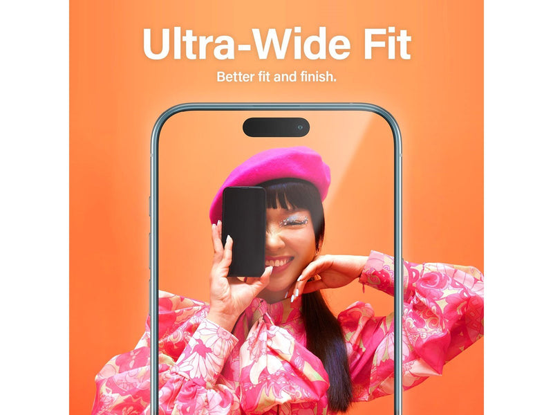 PanzerGlass Screen Protector iPhone 15 Pro Max | Ultra-Wide Fit w. EasyAligner