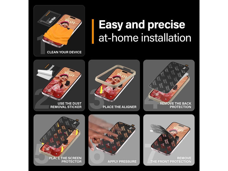 PanzerGlass Eyecare Screen Protection iPhone 15 | Ultra-Wide Fit w. EasyAligner