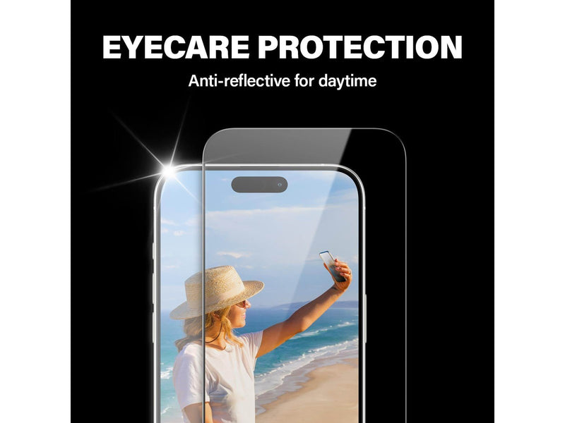 PanzerGlass Eyecare Screen Protection iPhone 15 Pro Max | Ultra-Wide Fit w. EasyAligner