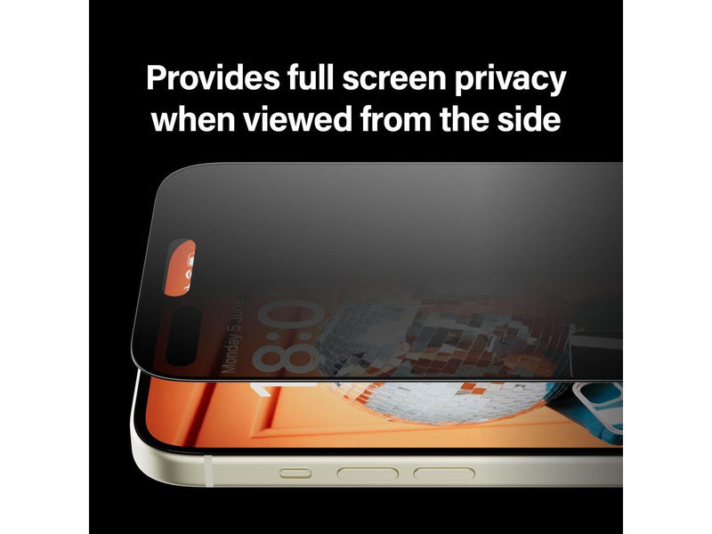 PanzerGlass Privacy Screen Protector iPhone 15 Plus | Ultra-Wide Fit w. EasyAligner
