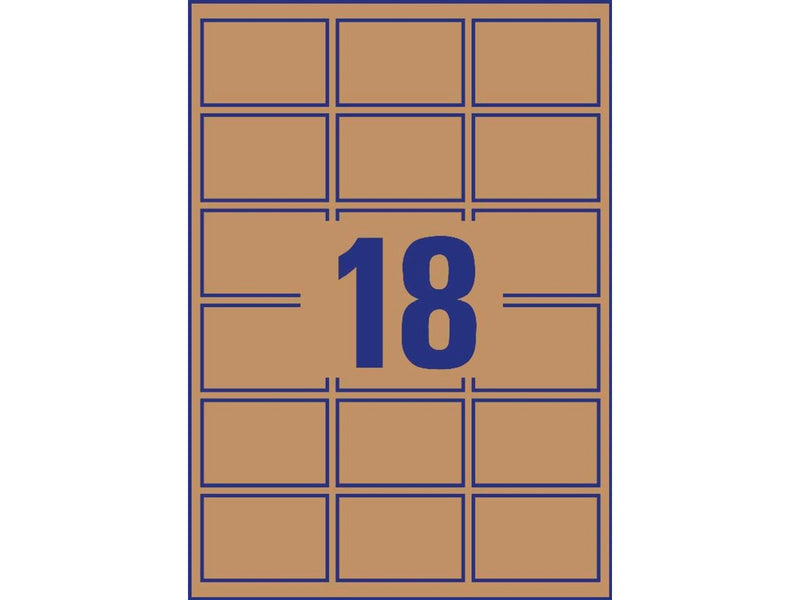 Avery Brown kraft rectangular Product Labels (recycle)