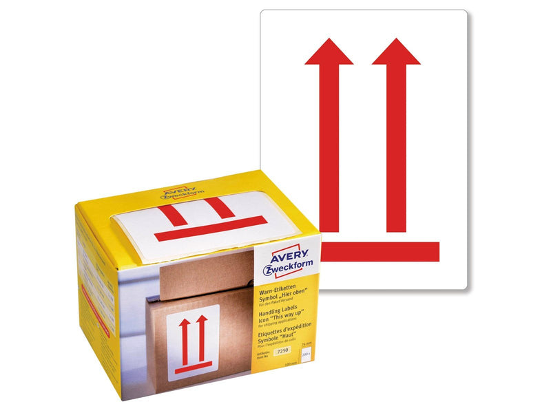 Avery Labels in dispenser pre-printed with "Up" paper material