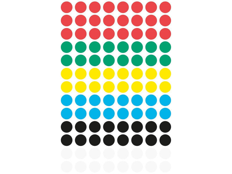 Avery Colour coding dots permanent assorted red green yellow blue black white