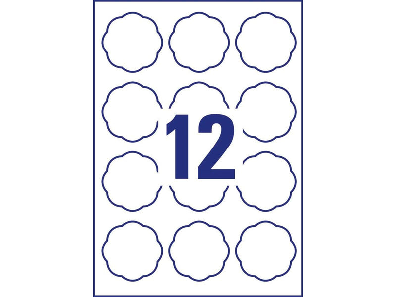 Avery Flower shaped labels removable