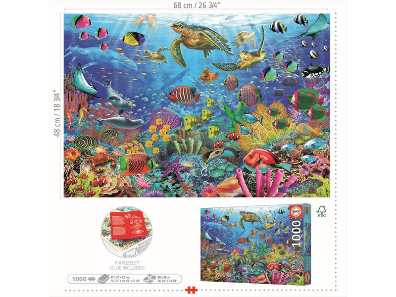 Educa 1000 Tropical Fantasy Turtles